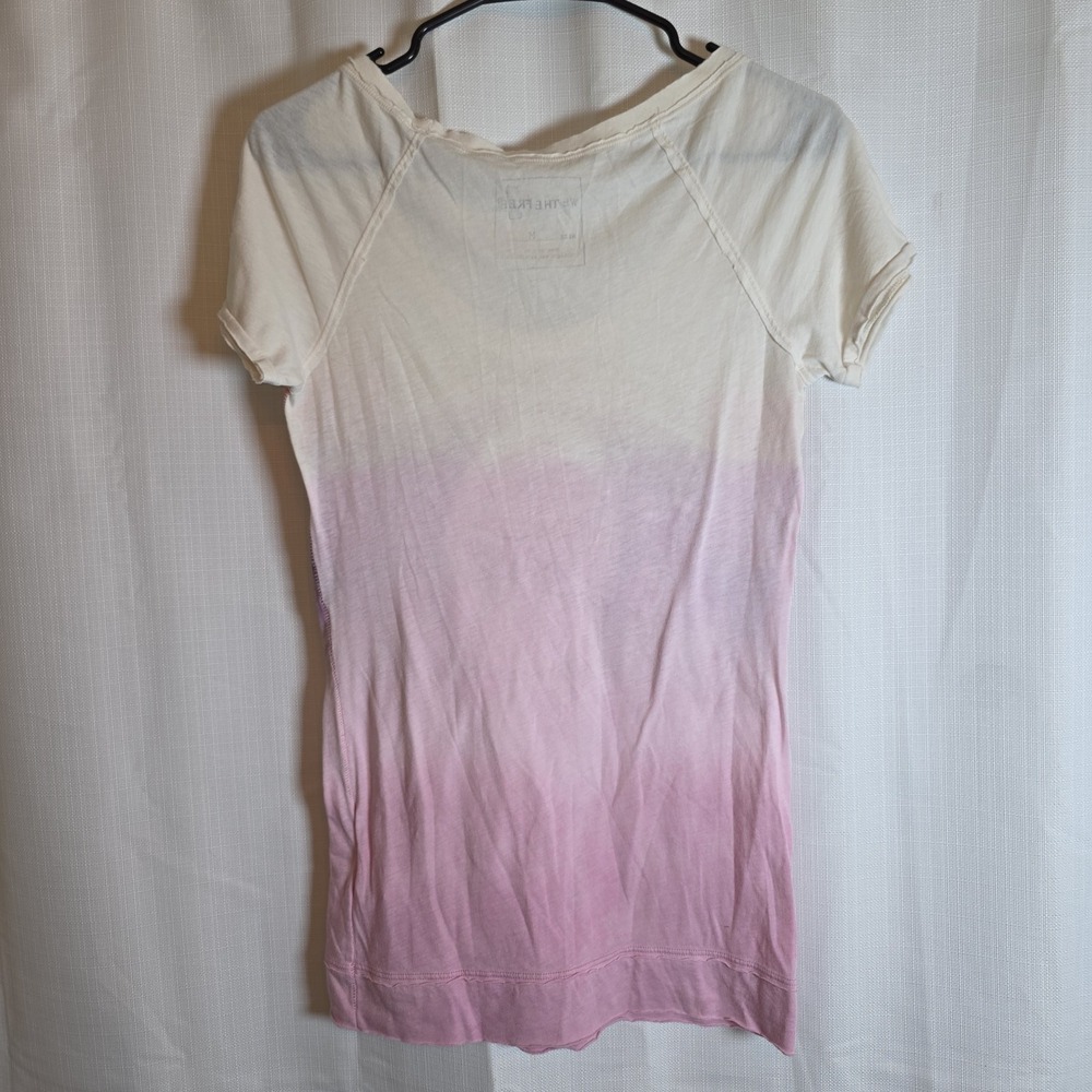 Free People We The Free Roda Rosen Graphic Tee Women's Medium Pink Ombre Rose - Picture 5 of 7